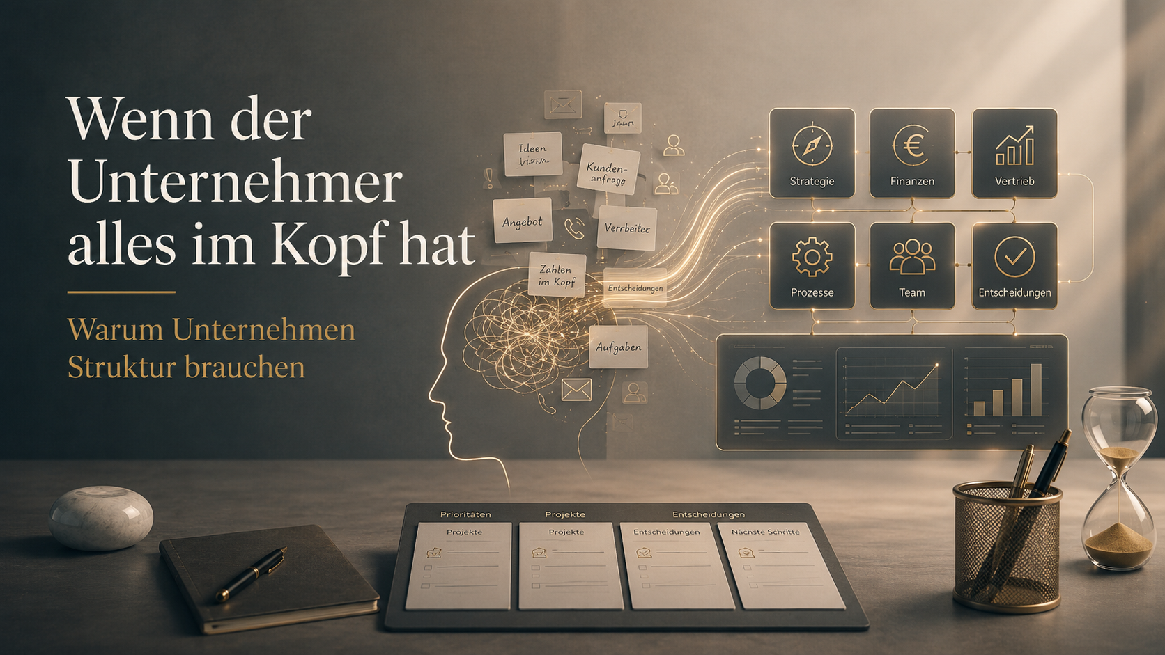 Wenn der Unternehmer alles im Kopf hat: Warum Unternehmen Struktur brauchen