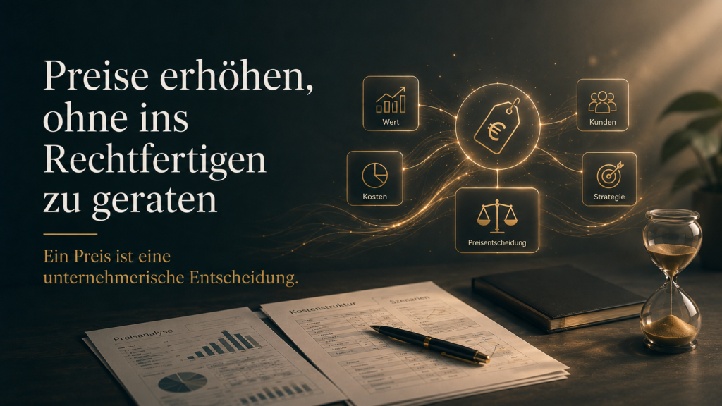 Preise erhöhen ohne ins Rechtfertigen zu geraten